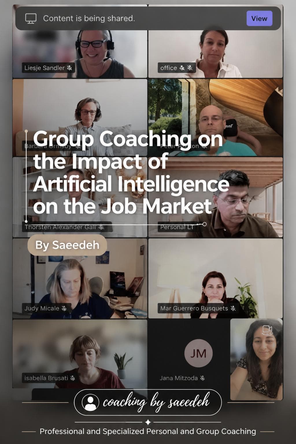 Group coaching on the impact of AI on the job market